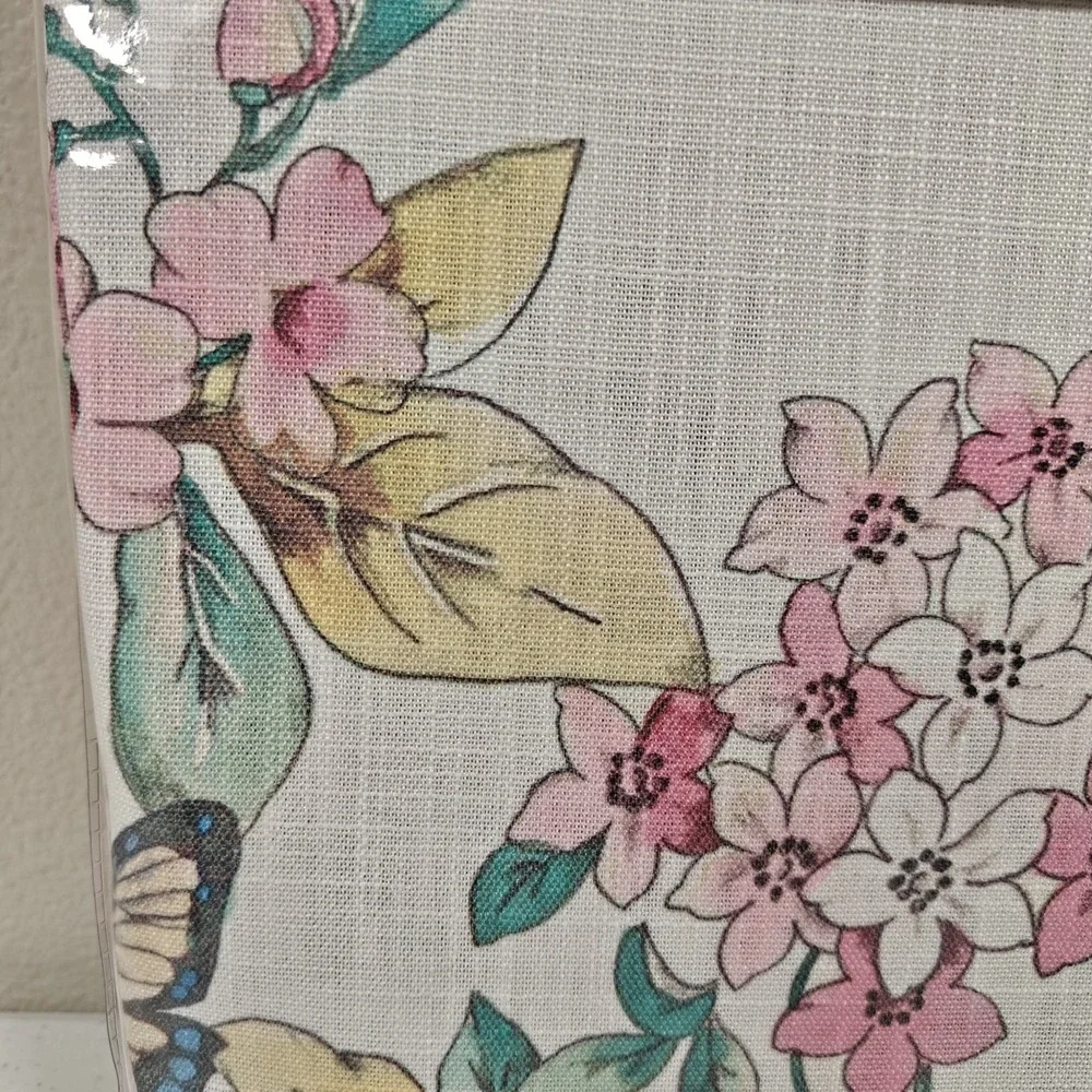 Lenox Butterfly Meadow Floral Tablecloth White 70